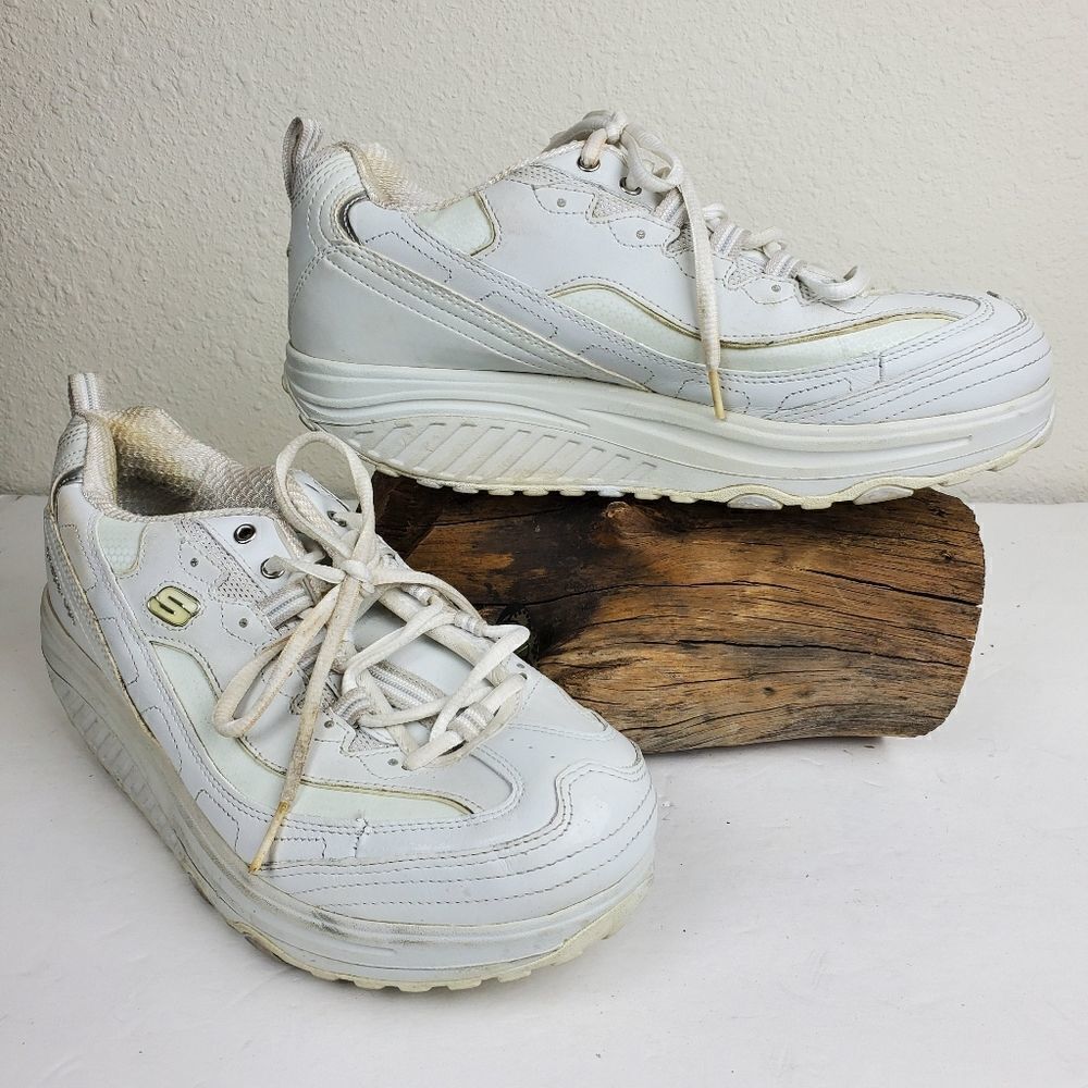 Sketchers shape up shoes white